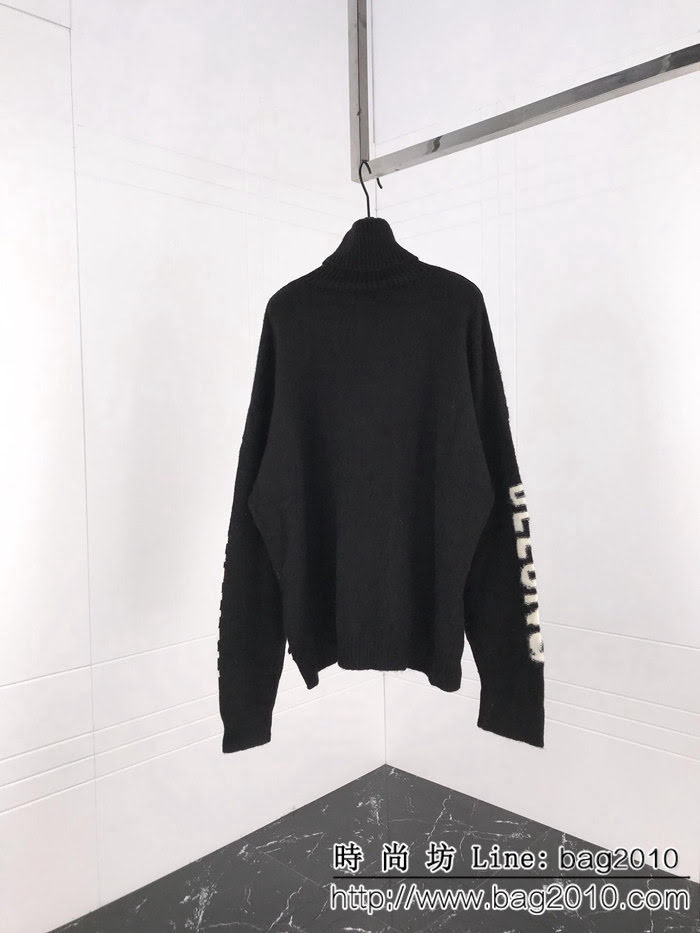 AMBUSH18SS 高領純羊毛毛衣 袖子提花LOGO 前後不規則長短剪裁工藝 原版寬鬆版 高版本情侶款 ydi2311